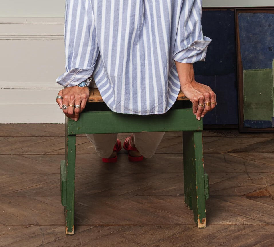 Chemise rayée de dos