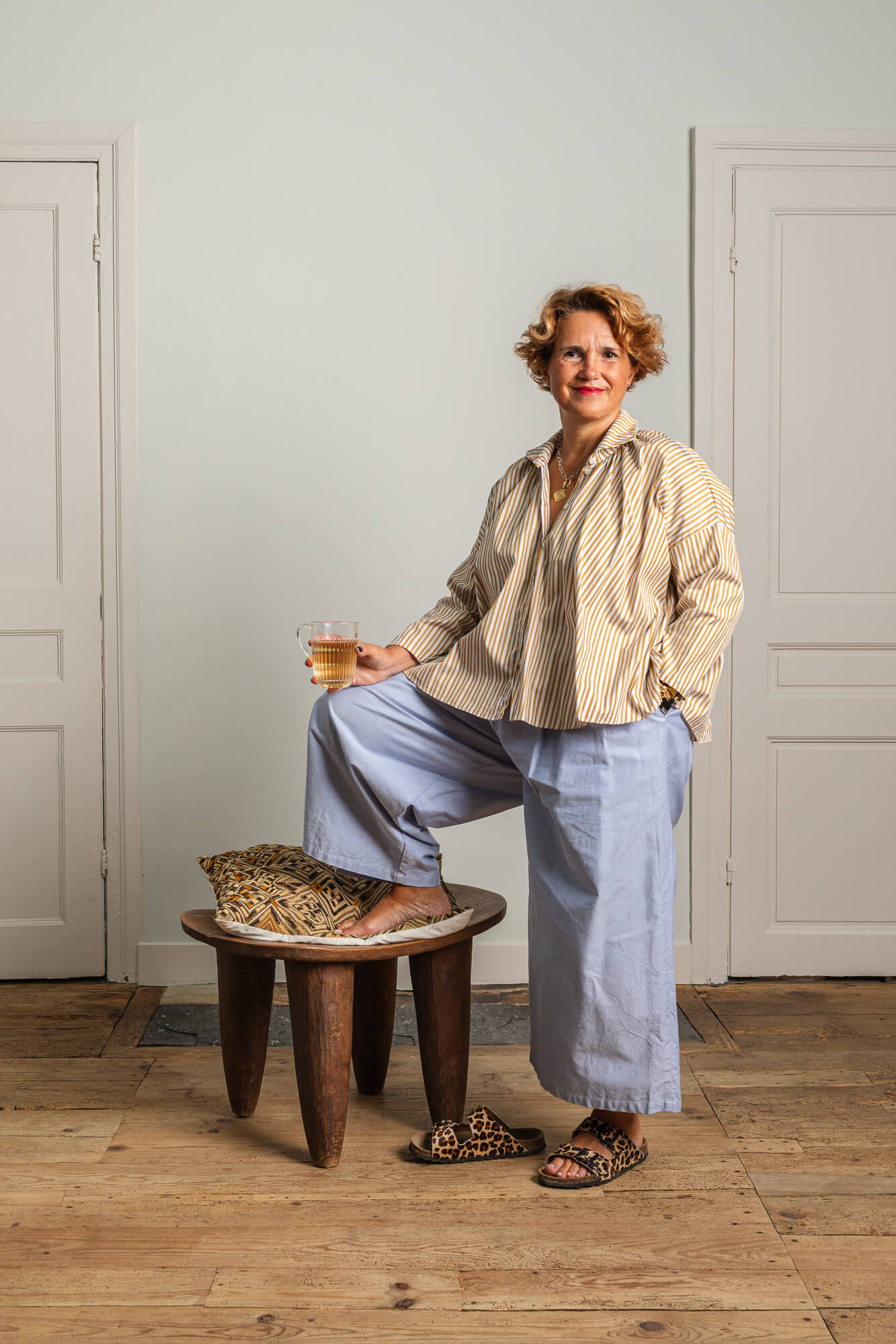 Chemise col ouvert de face