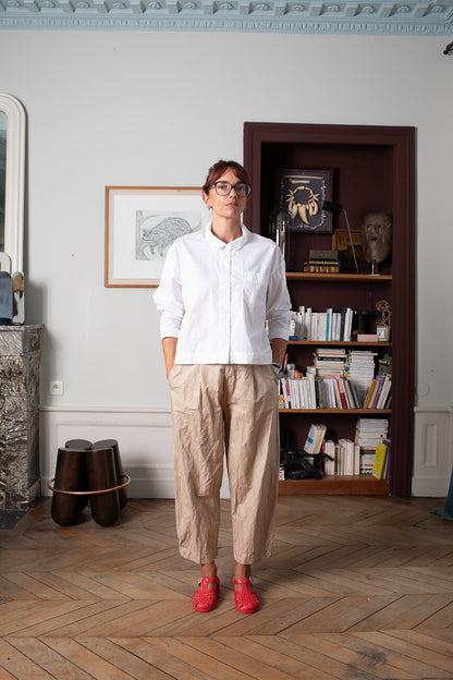 chemise blanche en popeline