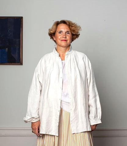 Chemise en lin naturel de face