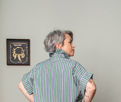 Chemise avec col de dos