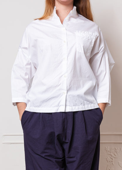 Chemise Adrienne coton blanc face