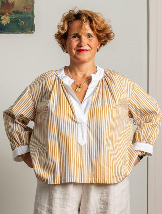 Chemise à rayures de face