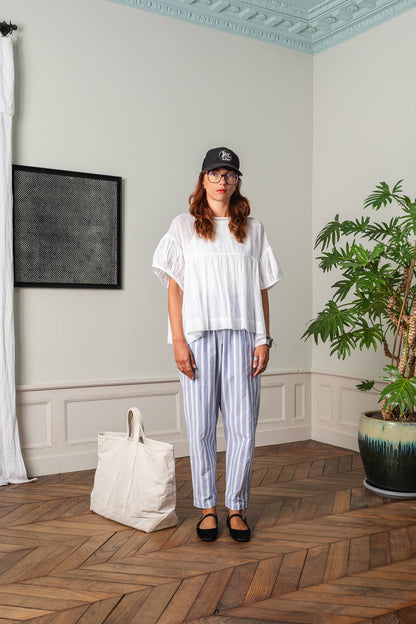 Top blanc transparent